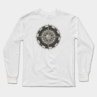 Vintage nautical compass rose Long Sleeve T-Shirt